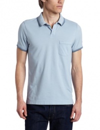 Calvin Klein Jeans Men's Cool Hand Pique Polo, Blue Fog, X-Large