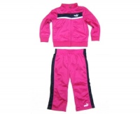 Puma - Kids Baby-Girls Infant Tricot Track Jacket And Pant Set, Pink, 24