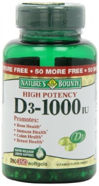 Nature's Bounty Vitamin D3 - 1000 Iu , 350 Softgels