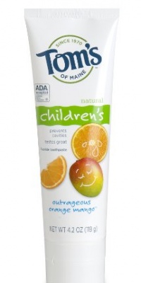 Tom's of Maine Anticavity Children's Toothpaste, Outrageous Orange-Mango, 4.2-Ounce (Pack of 3)