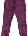 Tommy Hilfiger Women's Modern Skinny Floral Print Jeans (Magenta Haze)