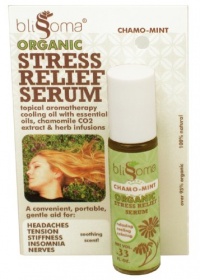 Blissoma Stress Relief Serum Roll on Aromatherapy Oil for Migraines, Tension, Pain, .33 Oz, 10 Ml