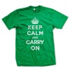 Men's Keep Calm And Carry On T-Shirt Tee Funny Graphic Tee Size M