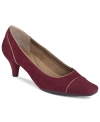 Such a delicious little shoe. The Sweet Cherry pumps by Aerosoles feature metallic piping along the edges and a cushioned insole that's oh-so comfortable.