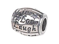 Zable(tm) Sterling Silver Live/Love/Laugh Bead / Charm