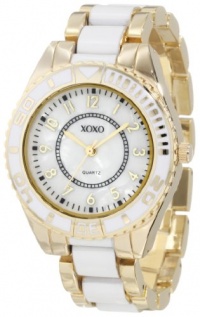 XOXO Women's XO5469 Gold-Tone And White Bracelet Watch