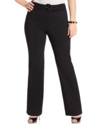 Style&co.'s plus size pants are contoured to your body with a polished flared design.