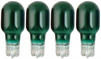 Moonrays 11692 4-Watt Wedge Base Light Bulbs, 4 Pack, Green