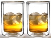 Sun's Tea (TM) 13oz Strong Double Wall Old-Fashioned Thermo Whiskey/coffee/juice Glasses, Set of 2