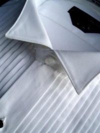 Tuxedo Shirt By Neil Allyn - 100% Cotton White Wing Collar with French Cuffs