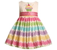 Bonnie Jean Girls 2-6x Birthday Dress, Multi, 3