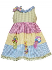 Rare Editions Baby-Girls Infant Colorblock Seersucker Dress