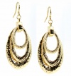 Alfani Earrings, Gold-Tone Triple Oval Drop Earrings