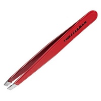 Tweezerman Stainless Steel Slant Tweezer Red