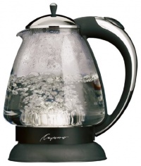 Capresso 259.03 H2O Plus Glass Water Kettle, Polished Chrome