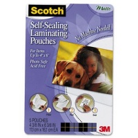 3M Laminating Pouches, 4-Inch by 6-Inch, 5/Pkg