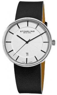 Stuhrling Original Men's 244.33152 Classic Ascot Fairmount Swiss Quartz Date Ultra Slim Black Watch