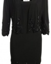 Beaded Jersey Jacket and Dress Set