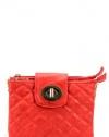 Designer Handbags - WOVEN CLUTCH WITH LOCKET - By Fashion Destination | (Coral) Free Shipping