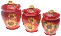 Certified International Sun Blossom Canister Set, 3-Piece