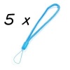 Cosmos 5 pieces Aqua Blue Nylon Round Hand Wrist Strap Lanyard and other Electronic Devices + Cosmos cable tie