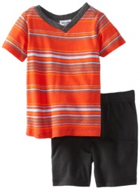 Splendid Littles Baby-Boys  Gladiator Stripe Short Set, Spice, 18-24 Months