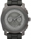 Fossil Men's FS4701 Machine Grey Silicone and Stainless Steel Watch