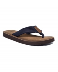 Stay on your feet. Get ready to enjoy the warm weather all day and night with these comfortable, go-anywhere flip-flop sandals from American Rag.