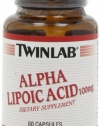 Twinlab Alpha Lipoic Acid 100mg, 60 Capsules (Pack of 2)