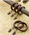 Croscill Window Hardware Normandy Curtain Clip Rings Set of 7 Mocha