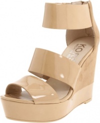 KORS Michael Kors Women's Collie Wedge Sandal,Nude,6 M US