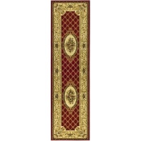 Safavieh Lyndhurst Collection LNH223B Red and Ivory Area Runner, 2-Feet 3-Inch by 8-Feet