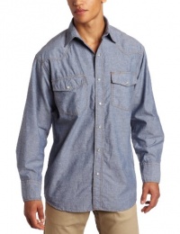 Key Industries Men's Big-Tall Long Sleeve Western Snap Pre-Washed Chambray Shirt