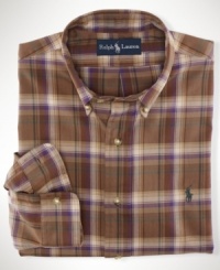 The Classic-Fit Plaid Bedford shirt is crafted in a lightweight cotton twill with a rustic pattern for a look that is both timeless and comfortable.