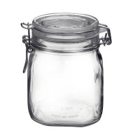 Bormioli Rocco Fido Round Clear Jar, 25-1/4-Ounce