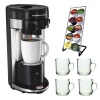 Hamilton Beach 49995 FlexBrew Single Serve Coffeemaker + Coffee Pod Stand + Stoneware Coffee Mug Set