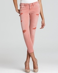 These GUESS cropped skinny jeans combine femininity (soft hue) and toughness (artfully placed rips) to laid-back chic perfection.