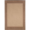 Couristan 1005/3000 Recife Checkered Field Natural/Cocoa Rug, 3-Feet 9-Inch by 5-Feet 5-Inch