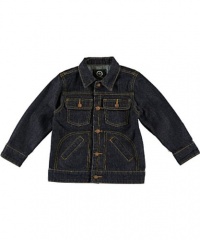 LRG Classic Raw Denim Jacket (Sizes 2T - 4T) - dark indigo, 3t