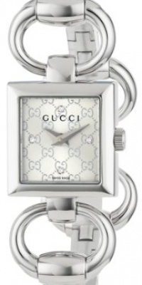 Gucci Women's YA120508 Tornabuoni Square Silver Dial Watch