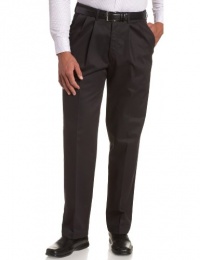 Haggar Men's Work To Weekend Expandable Waist Pleated Twill Pant