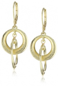 Anne Klein Gold-Tone Plated Multi-Disc Drop Earrings