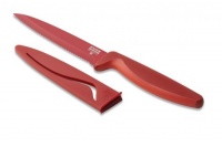 Kuhn Rikon 4.5-Inch Nonstick Colori Serrated Knife, Red