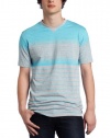 Southpole Men's Engineered Stripe V-Neck T-Shirt