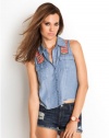 GUESS Mia Kaleidescope Denim Shirt, INDIGO (MEDIUM)