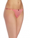 Betsey Johnson Women's Heart Mesh Side String Thong