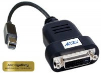 Accell B087B-006B UltraAV Mini DisplayPort to DVI-D Single-Link Active Adapter ATI Certified (Black)