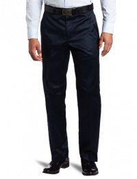 Perry Ellis Men's Premium Tailored Modern Fit Flat Front Solid Pant