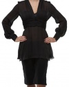 Roberto Cavalli - Top Blouse Shirt Black Tunic