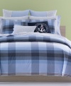 Classic Tommy. A tattersall check fitted sheet complements an oxford stripe flat sheet and pillowcases finished with a checkered hem for a preppy, pulled- together look. Featuring pure cotton. (Clearance)